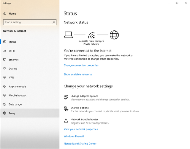 Opções da Internet do IE