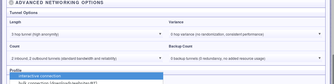 Configure your tunnel for interactive connectionss